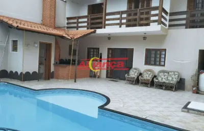 Casarão com 300m² com 4 quartos, 2 suítes e piscina no jd. nova bonsucesso em guarulhos, sp