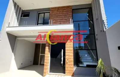 Sobrado  com 3 suítes, 3 vagas e piscina- res. e com. guarulhos.- guarulhos-sp.