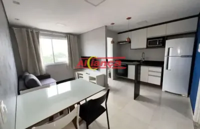 Apto 2 quartos, 1 vaga, mobiliado e pronto para morar! excelente localização em guarulhos.