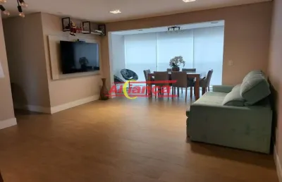 Apartamento cidade maia 106m², 3dorms/1suíte, 2vagas, planejados, andar alto, lazer completo!