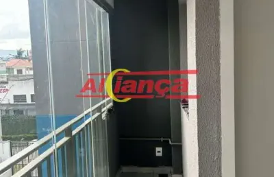 Apartamento no lago dos patos com sacada e vaga coberta na vila rosália em guarulhos, sp