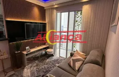 Apartamento com 2 dormitórios à venda, 54 m² - gopouva - guarulhos/sp