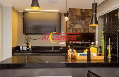 Cidade maia / 3 suites /3 vagas / lindo / 154 m2 / ter.gourmet andar alto ! vista livres/ 1.690 mil