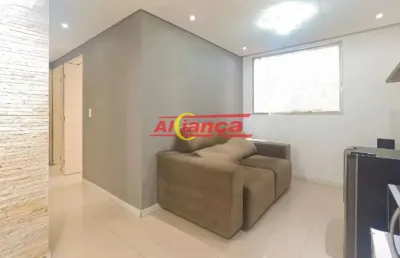 Apartamento a venda na vila rio, ao lado do shopping maia, 44 m², 2 dormitórios, 1 vaga