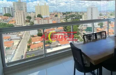 Apartamento na vila galvão  - vista livre com varanda gourmet