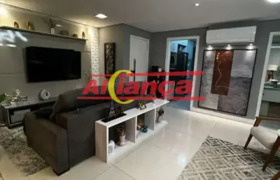 Apartamento com 3 dormitórios à venda, 110 m² - vila  augusta -  guarulhos/sp