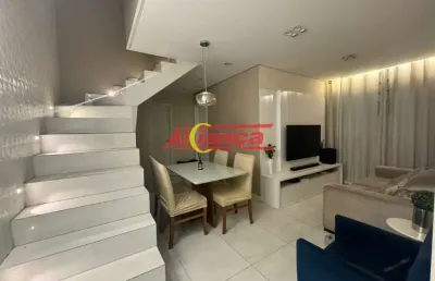 Cobertura duplex com 3 dormitórios à venda, 113m² - ponte grande - guarulhos/sp