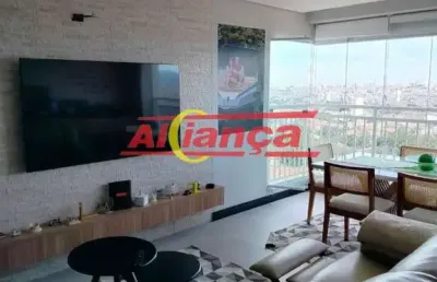 Apartamento com terraço gourmet e sacada de vidro  porteira fechada  gopoúva