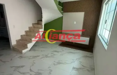 Venda de sobrado novo em condomínio, mobiliado com 03 quartos, terraço e 2 vagas - jardim santa inês