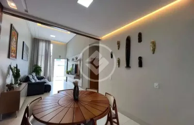 Casa 3 quartos c/ suite, sala pé direito duplo, cozinha completa em armário, piscina aquecida e area gourmet com churrasqueira - setor fonte nova goiânia codigo: 120455