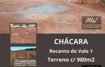 Terreno à venda, 980 m² por r$ 15.000 de entrada - chácara - chácara/mg