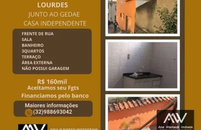 Casa com 3 dormitórios à venda, 90 m² por r$ 160.000,00 - lourdes - juiz de fora/mg