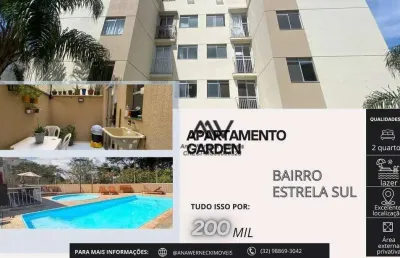 Apartamento garden com 2 dormitórios à venda, 60 m² por r$ 200.000,00 - estrela sul - juiz de fora/mg