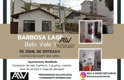 Apartamento com 2 dormitórios à venda, 45 m² por r$ 25mil de entrada + parcelas - barbosa lage - juiz de fora/mg