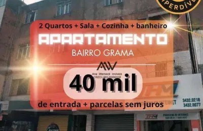 Apartamento com 2 dormitórios à venda, 50 m² por r$ 40mil  de entrada + parcelas - grama juiz de fora/mg