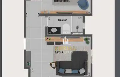 Apartamento com 1 dormitório à venda, 41 m² por r$ 368.000,00 - nova gerti - são caetano do sul/sp