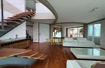 Cobertura com 5 dormitórios, 414 m² - venda por r$ 3.500.000,00 ou aluguel por r$ 21.231,94/mês - jardim - santo andré/sp