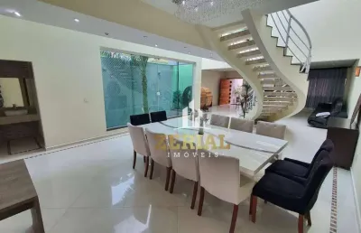 Sobrado com 4 dormitórios para alugar, 640 m² por r$ 16.668,20/mês - santa maria - são caetano do sul/sp