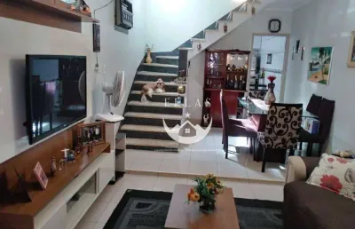 Sobrado com 3 dormitórios à venda, 124 m² por r$ 424.000,00 - vila cascatinha - são vicente/sp