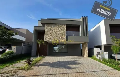 Casa de condomínio com 5 suítes, sendo 1 máster  à venda, 396 m² por r$ 3.790.000 - alphaville nova esplanada i - votorantim/sp