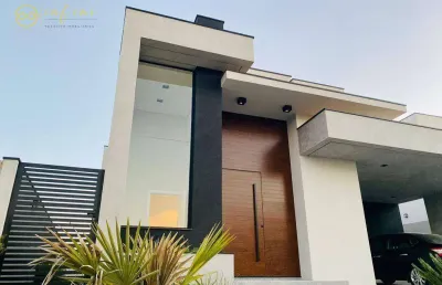 Casa mobiliada de condomínio com 3 suítes, sendo 1 máster à venda, 244 m² por r$ 2.150.000 - alphaville nova esplanada iv - votorantim/sp