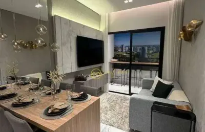 Apartamento lançamento com 2 quartos, sendo 1 suíte  à venda, 58 m² por r$ 425.990 - condomínio gran  campolim - parque campolim - sorocaba/sp