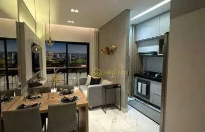 Apartamento lançamento com 2 quartos, sendo 1 suíte  à venda, 60,86  m² por r$449.990 - condomínio gran campolim - parque campolim -  sorocaba/sp