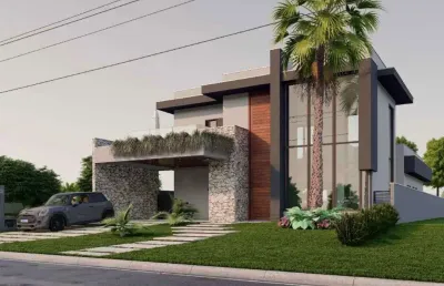 Casa em construção de condomínio com 3 quartos, sendo 1 suíte  à venda, 220 m² por r$ 950.000 - condomínio  ninho verde i - porangaba/sp
