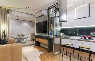 Apartamento studio lançamento com 1 quarto à venda, 45 m² por r$ 498.000 - condomínio residencial biarritz - sorocaba/sp