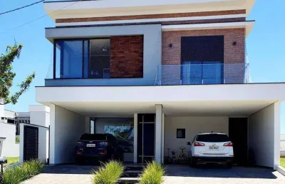 Casa mobiliada em condomínio com 4 quartos, todos suítes à venda, 347 m² por r$ 2.900.000 - condomínio residencial giverny - sorocaba/sp