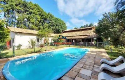 Luxuosa casa em condomínio à venda em carapicuíba-sp, na chácara dos lagos: 3 quartos, 3 suítes, 3 salas, 4 banheiros, 6 vagas, 535,49m².