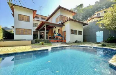 Casa de luxo em condomínio - 5 quartos, 2 suítes, 3 salas, 5 vagas na fazendinha, carapicuíba-sp - 312m² de área