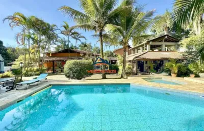 Luxuosa casa em condomínio à venda em carapicuíba-sp, chácara vale do rio cotia: 3 quartos, 3 suítes, 5 salas, 4 banheiros, 11 vagas, 503m².