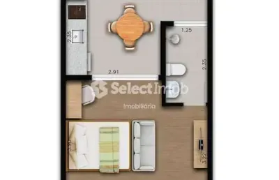 Apartamento com 1 quarto à venda na Avenida Armando Salles Oliveira, --, Parque São Vicente, Mauá