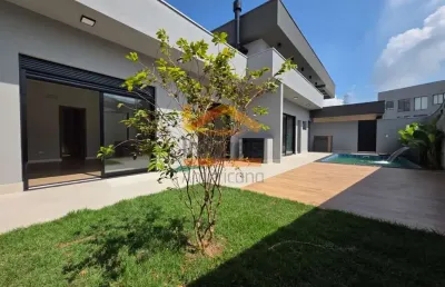 Luxuosa casa em condomínio à venda em americana-sp, 4 quartos, 4 suítes, 2 salas, 6 banheiros, 4 vagas, 265,01m².