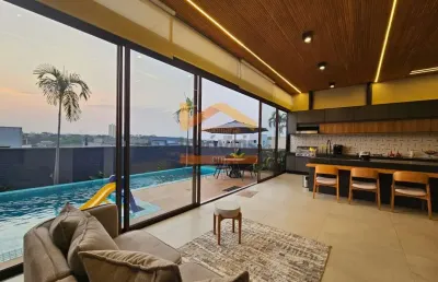 Casa de luxo em condomínio no jardim phillipson park, americana-sp: 3 quartos, 3 suítes, 2 salas, 2 vagas, 300m².