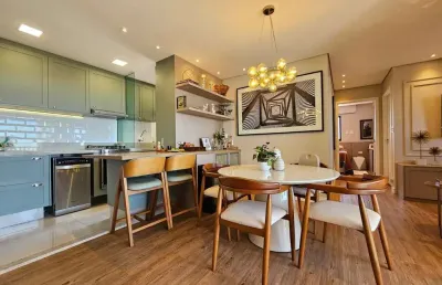 Apartamento de 2 quartos com suíte no jardim ipiranga, americana-sp: 2 banheiros, sala, 2 vagas de garagem e 70m² de área.