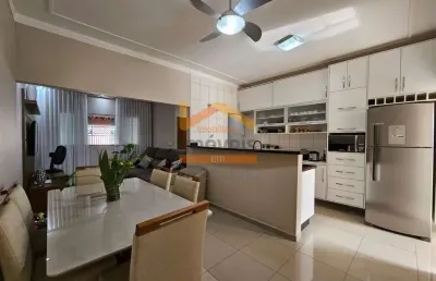 Casa à venda em americana-sp, jardim ipiranga: 3 quartos, 1 suíte, 2 salas, 2 banheiros, 2 vagas de garagem, 106 m².