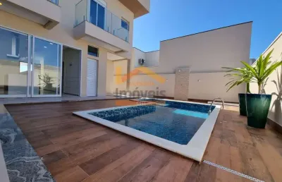 Casa de luxo em condomínio: 3 quartos, 3 suítes, 3 salas, 5 banheiros, 4 vagas de garagem - nova odessa-sp