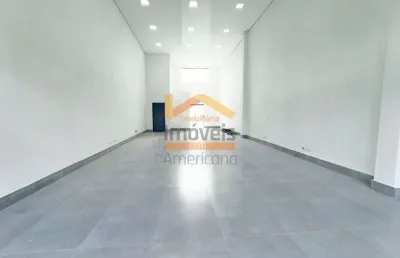 Salão comercial para locação em americana-sp na vila nossa senhora de fátima: 2 banheiros, 2 vagas e 115m² de área.