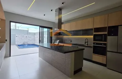 Luxuosa casa em condomínio no jardim recanto das águas, nova odessa-sp: 3 quartos, 3 suítes, 2 salas, 4 banheiros, 4 vagas, 212m².