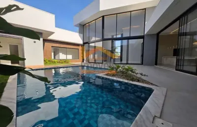 Casa de luxo em condomínio no jardim pau brasil, americana-sp: 3 quartos, 3 suítes, 3 salas e 313m² de área privativa.