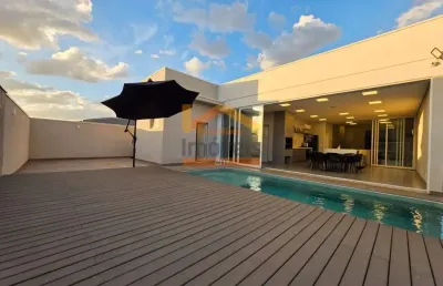 Casa de luxo em condomínio: 4 quartos, 4 suítes e 302m² no parque fortaleza, nova odessa-sp.