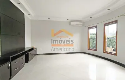 Locação de casa de alto padrão em condomínio no jardim imperador, americana-sp: 3 quartos, 1 suíte, 2 salas, 3 banheiros, 2 vagas, 320m².
