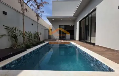 Casa de luxo no condomínio à venda em santa bárbara d'oeste-sp  jardim firenze  3 quartos, 3 suítes, 2 salas, 5 banheiros, 4 vagas  223,84 m²