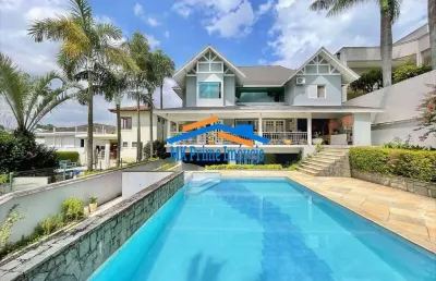 Cond são paulo ii - casa linda, 4 suítes, piscina, gourmet, condo completo!