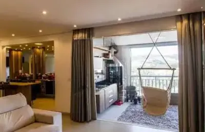 Apartamento de 120m² com 3 suítes, varanda gourmet e lazer completo.