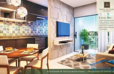 Lindo apartamento de 54m² com 2 dormitórios na granja viana.
