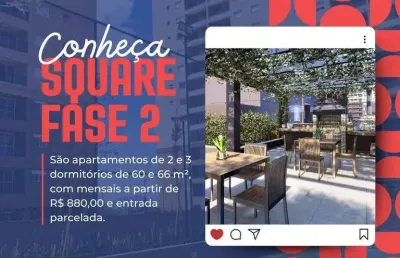 Apartamento garden duo c/ 60m² na planta no cond. square em carapicuíba/sp