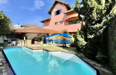 Cond são paulo ii - linda c/ 4 suítes, lareira, gourmet e piscina!